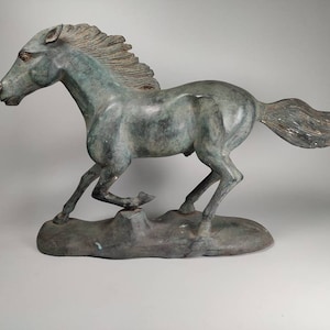 Horse, Bronze Horse Sculpture, Antique Horse Statue, Animal Figure, Animal Lover, Home Decor, Collectable Gift, Rare Item