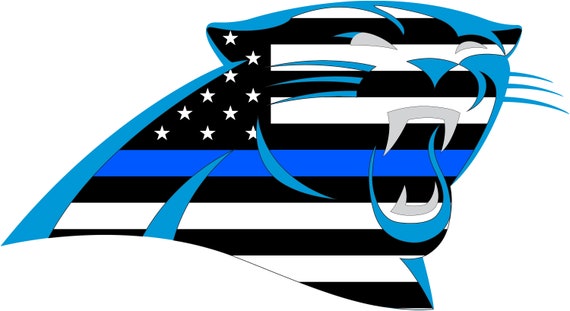 Blue Line Carolina Panthers Logo Svg Png Jpeg Etsy
