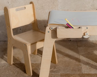 Sedia in legno per bambini ANA - Sedia per bambini sicura e resistente, classico mobile per bambini
