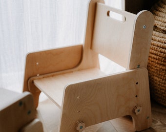 Chaise de culture en contreplaqué de bouleau pour enfants DORI - Hauteur réglable