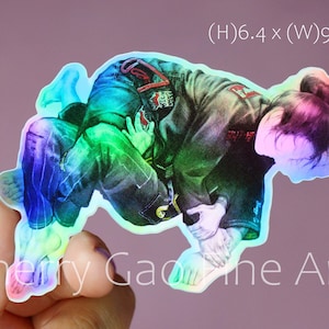 Holographic sticker-Kimura Lock-BJJ Art-Jujitsu Art-BJJ sticker-Vinyl sticker-Bumper Sticker-Art Sticker-Sport Art-Martial Art-Original Art