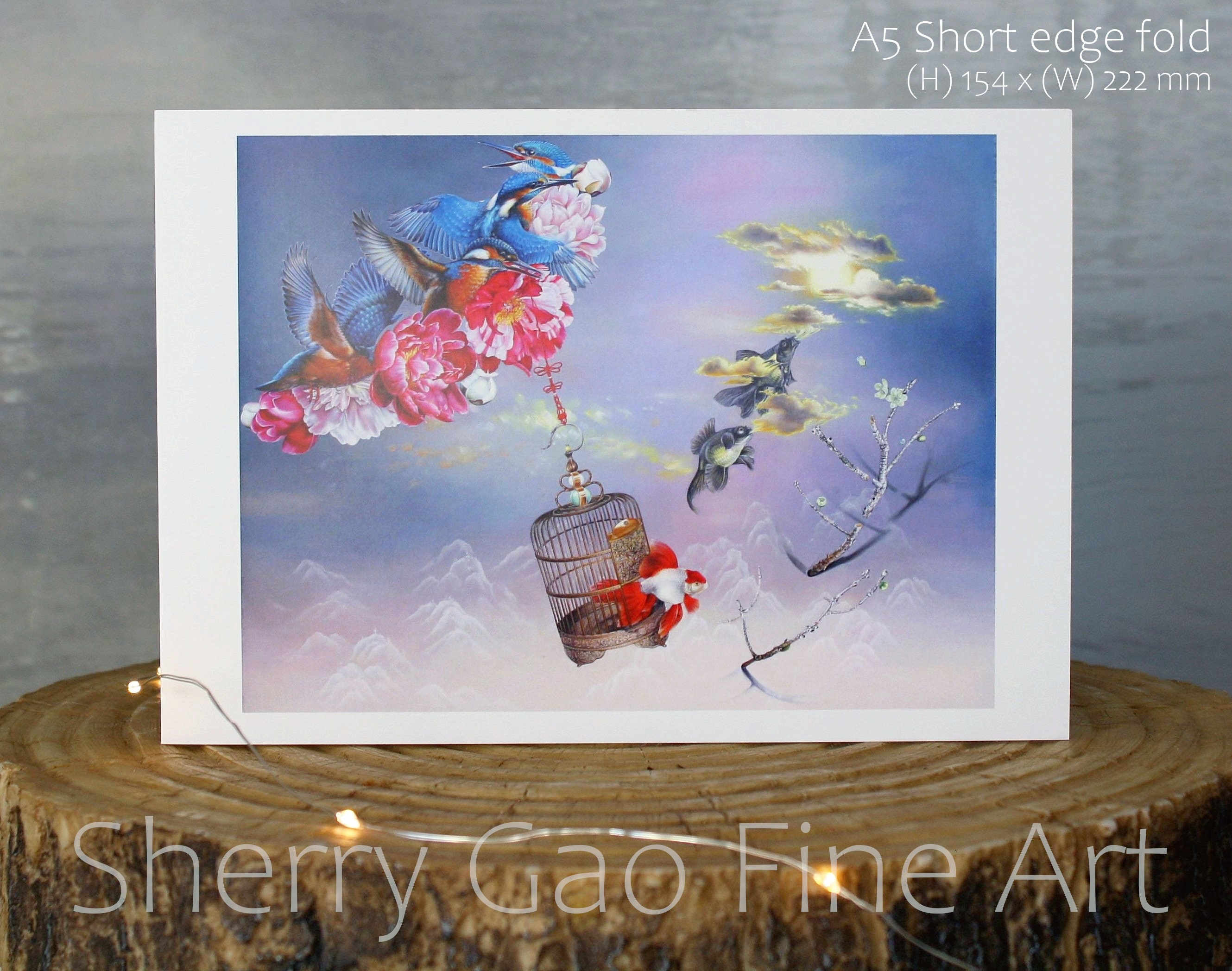 Greeting Cards Pack of 4art Cardlargegreeting Card Seta5 Etsy