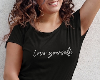 Hou van jezelf Shirt, Self Love T-shirt, Self Care Shirt, Motiverend shirt, Love Yourself T-shirt, Love Shirt, Love Tee Unisex T-shirt met korte mouw