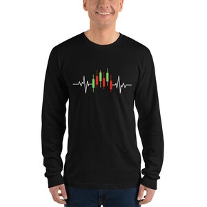 Trading Heartbeat Long Sleeve Shirt, Forex Shirt, Day Trader Shirt, Stock Trading Shirt, Unisex Shirt, Gift for Investor