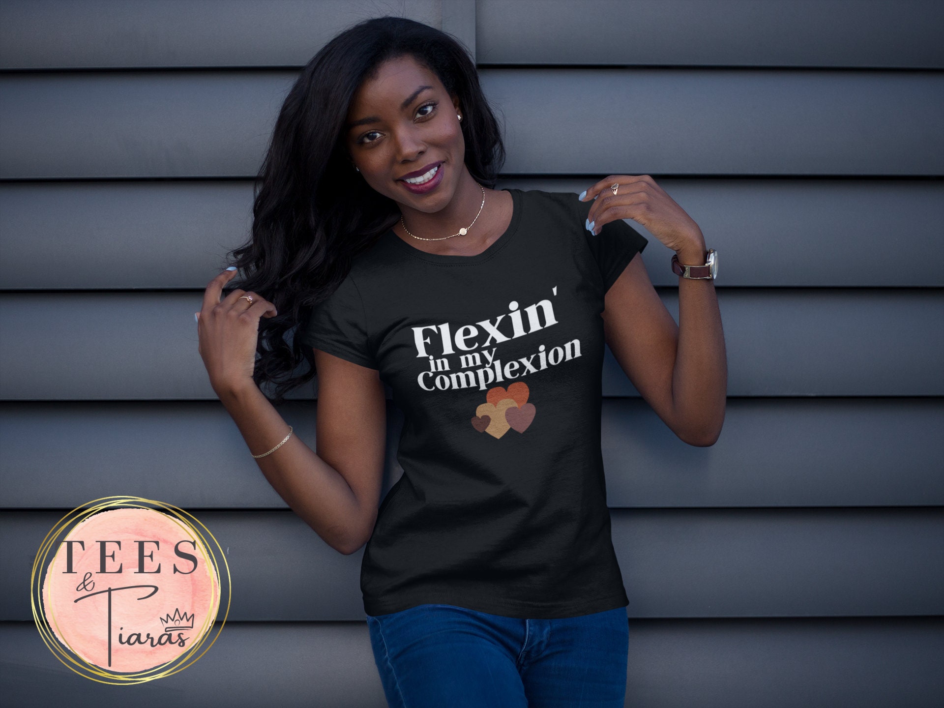 Black Women Shirt Flexin My Complexion Skin Pride T-Shirt Black Women Shirt Flexin My Complexion Skin Pride T-Shirt
