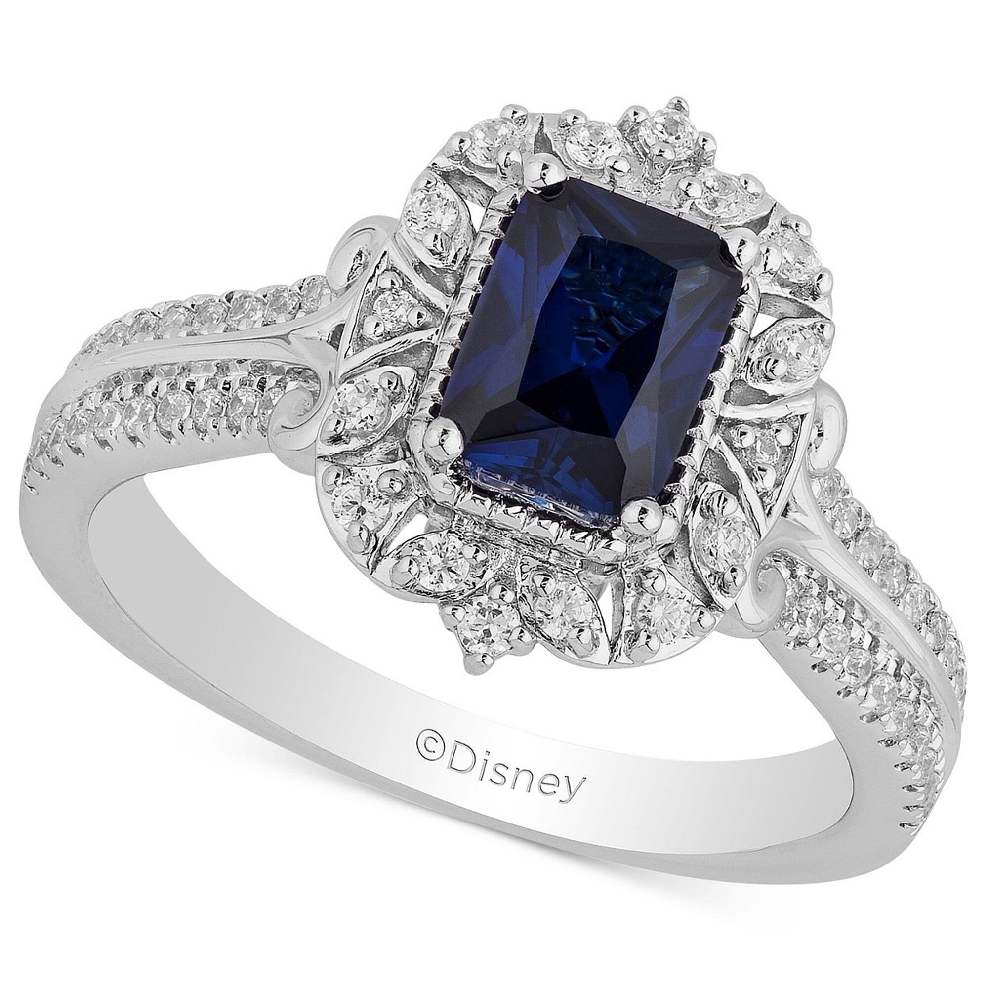 Enchanted Disney Fine Jewelry Sapphire & Diamond Cinderella Etsy