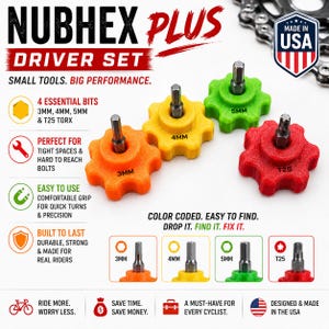 NUBHEX PLUS Driver Set: Small Hex & Torx Bike Tools