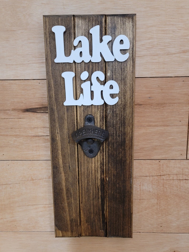 TheShamrockWorkshop Lake Life Wall Mount Bottle Opener