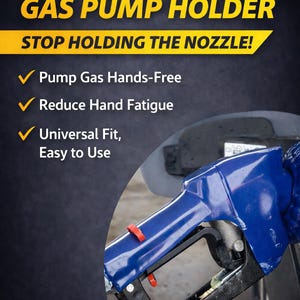 Hands Free Gas Pump Holder – Pump Trigger Clamp – Car Accessory – Reduce Hand Fatigue