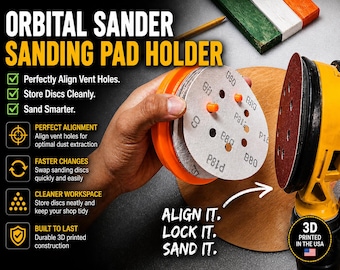 Sanding Pad Holder: Orbital Sander Sandpaper Disc Mount for DIY Woodworking