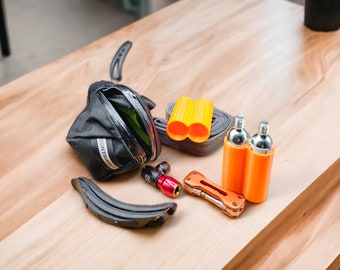 CO2 Holder for Bicycles, Bicycle Accessory, Compact Cyliner Storage, Cycling Saddle Bag, Cyclist Essentials