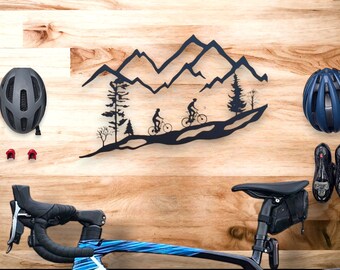 Soporte de pared para casco y calzado de bicicleta – Organizador de equipo de ciclismo – Gimnasio en casa y cueva del dolor