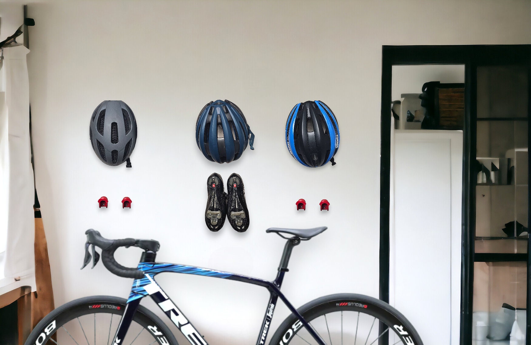 Helmet Wall Hanger Fahrradhelm Wandhalterung  Platzsparender Organizer Fr  Helm, Brille & Zubehr
