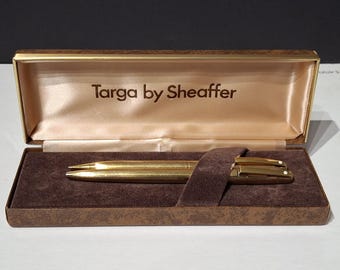 Sheaffer Targa 1007 Slim Ballpoint Pen - Gold Plated With Square
