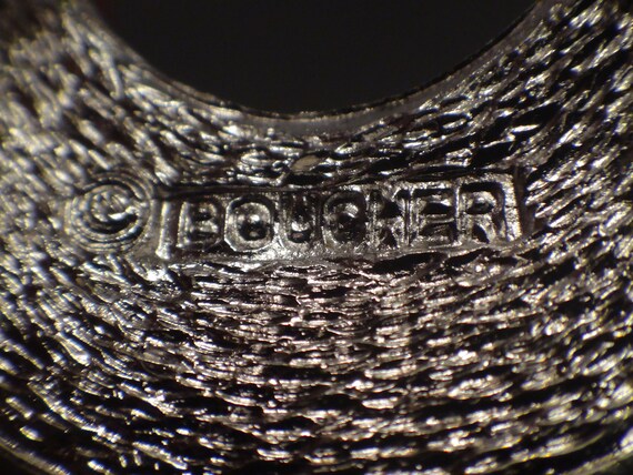 Vintage Boucher Silver-Tone  Brooch signed. - image 4