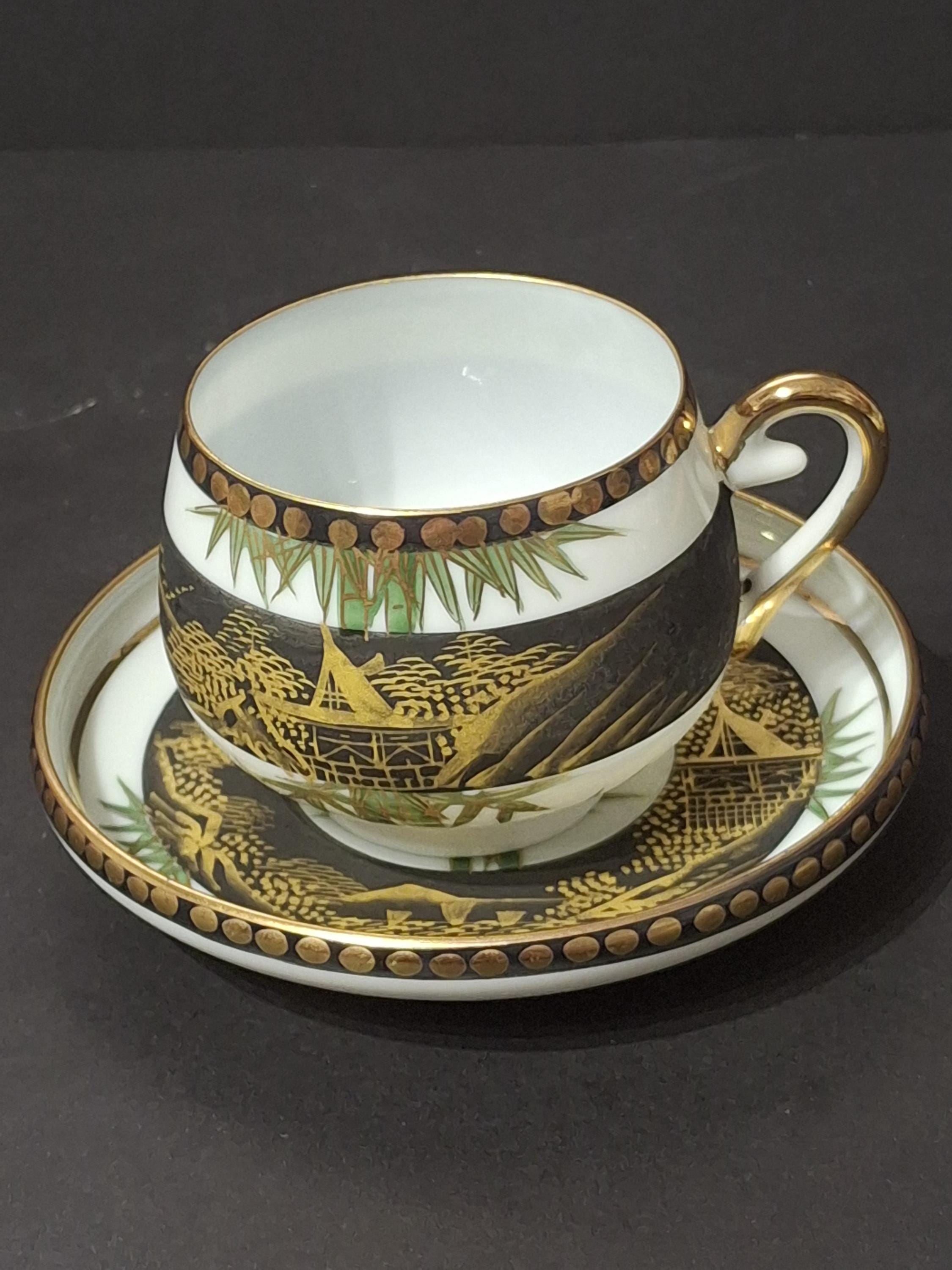Kutaniyaki Geisha Lithophane Cup and Saucer Koshida Japan. - Etsy