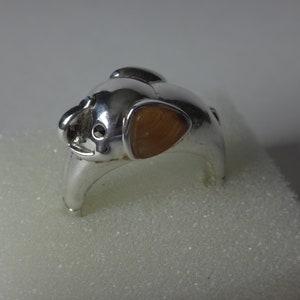 Sterling silver ring elephant ring.