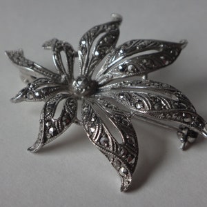 1930's Birk's Jewelers Art Deco Sterling Silver & Marcasite Brooch