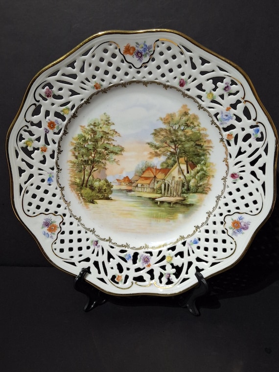 Schumann Bavaria Germany Openwork Porcelain Plate 1945s - Etsy