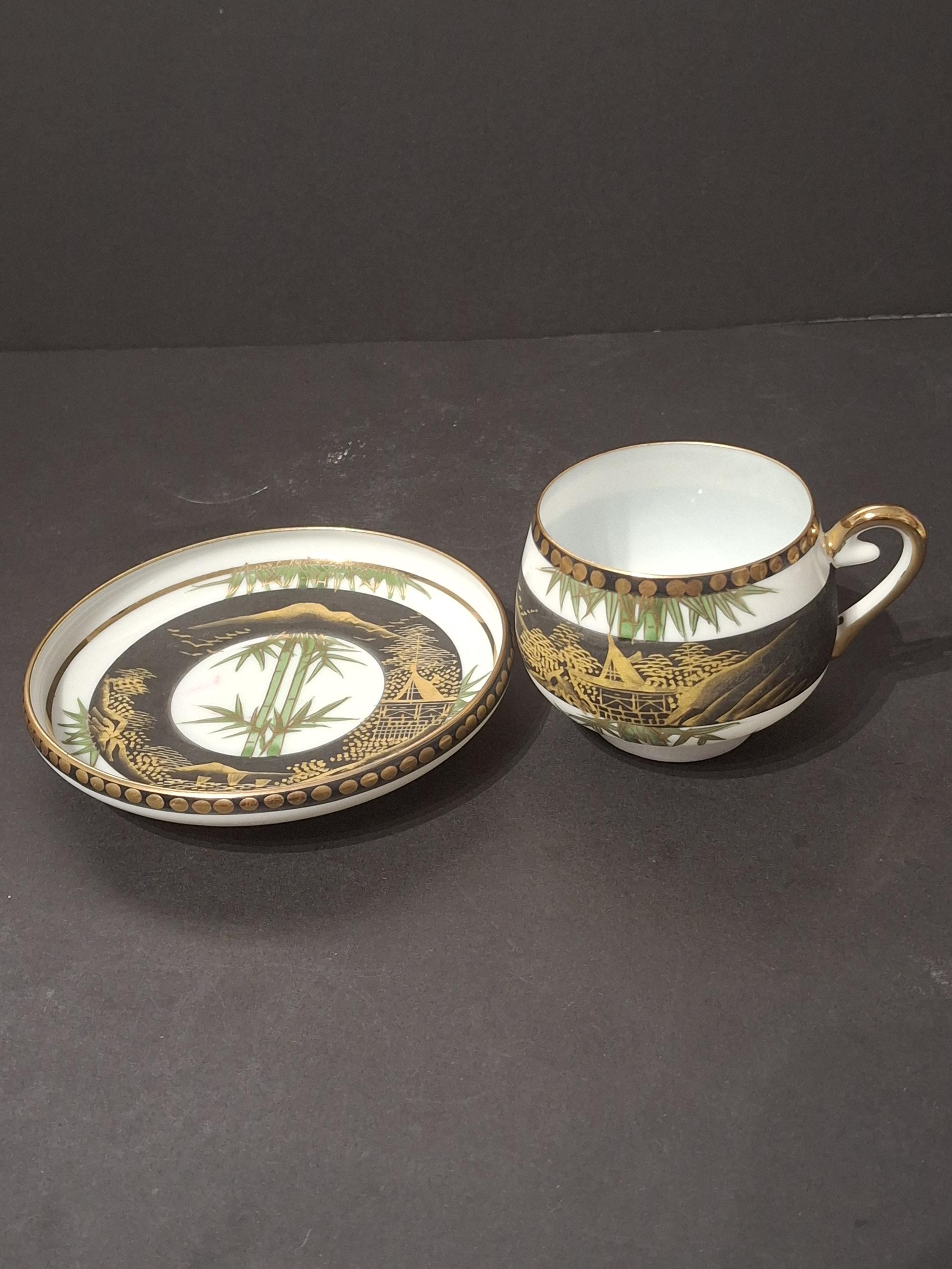 Kutaniyaki Geisha Lithophane Cup and Saucer Koshida Japan. - Etsy