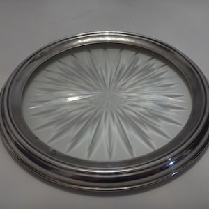 Sterling Silver and Crystal Wine Bottle Coaster