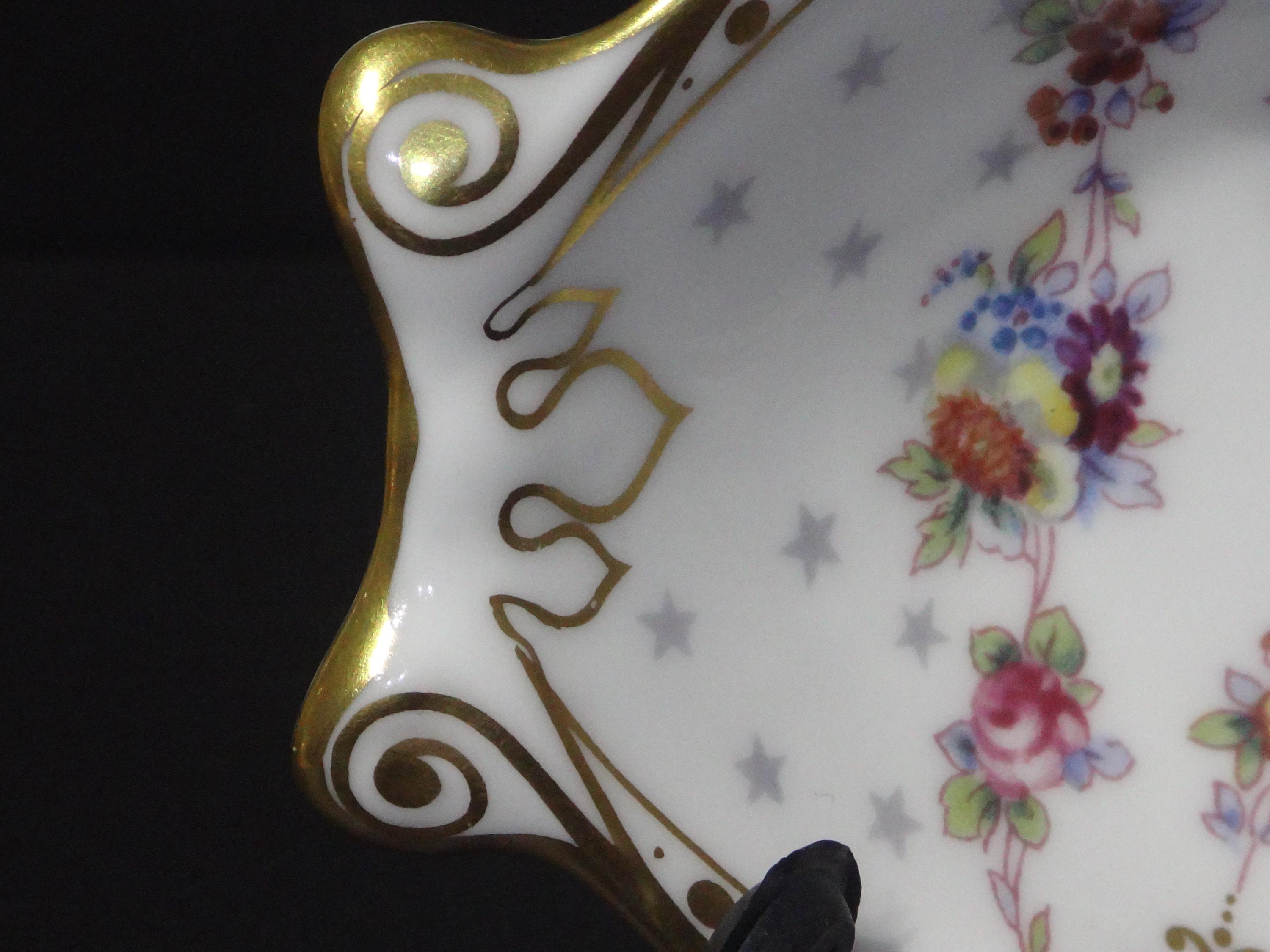 Royal Crown Derby, Royal Antoinette, Trinket Dish and Pot Vase