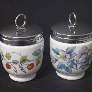 Two Large Vintage EGG CODDLER, Royal Worcester, Porcelain, Made in England.