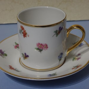 Demitasse J.W.K. Bavaria Western Germany Tasse und Untertasse