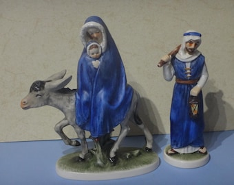 Hummel Goebel Flight Into Egypt Two Holy Family Christmas Figurines