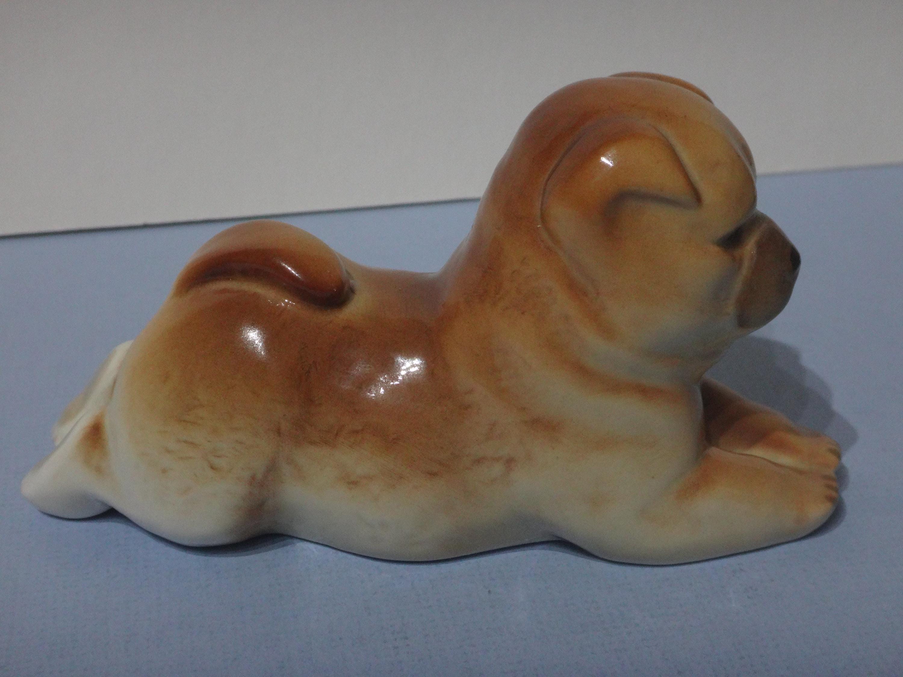 ロモノーソフ 犬 置物 陶器 ロシア ソ連 東欧雑貨 ビンテージ リヤドロ