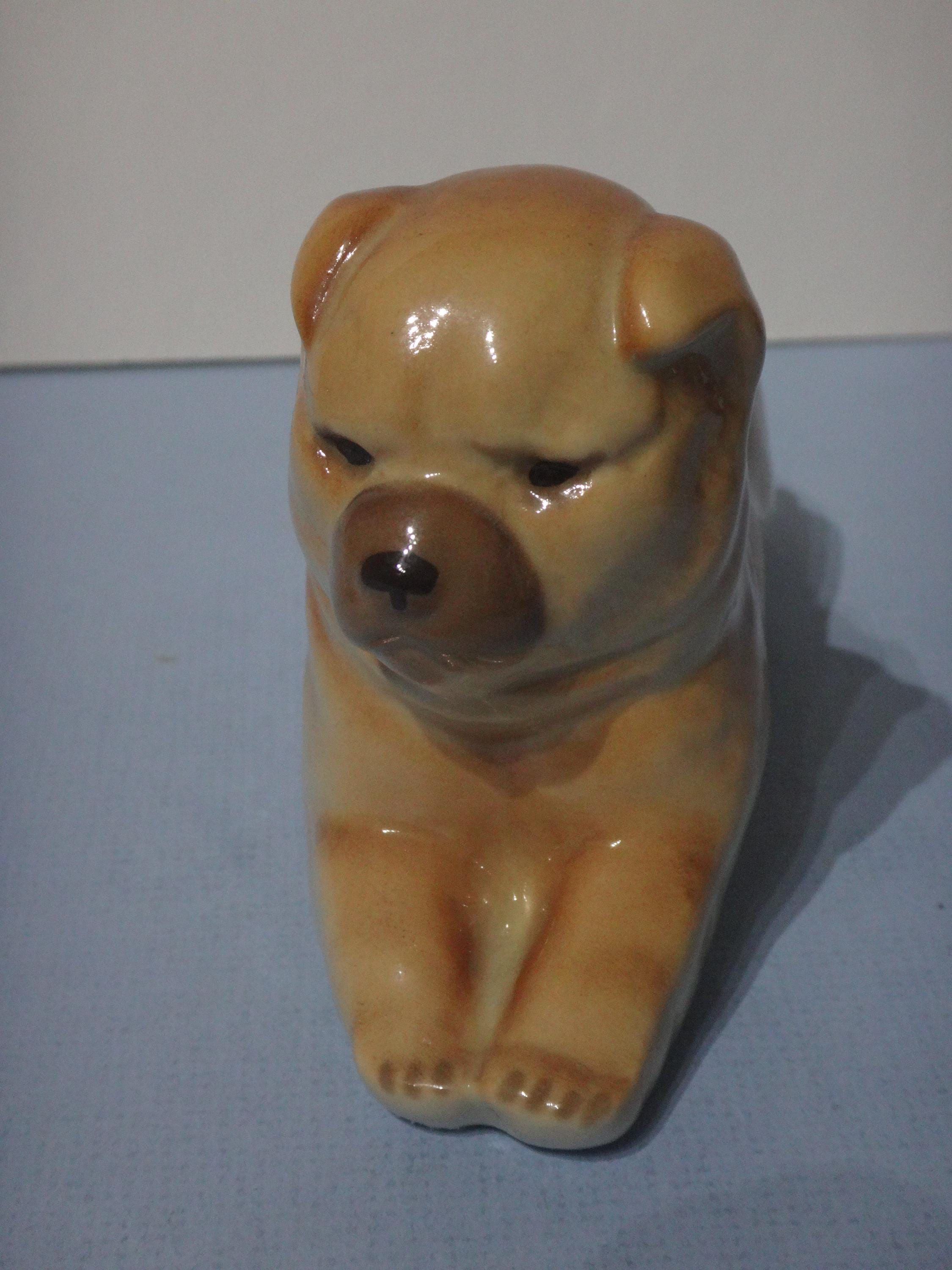ロモノーソフ 犬 置物 陶器 ロシア ソ連 東欧雑貨 ビンテージ リヤドロ