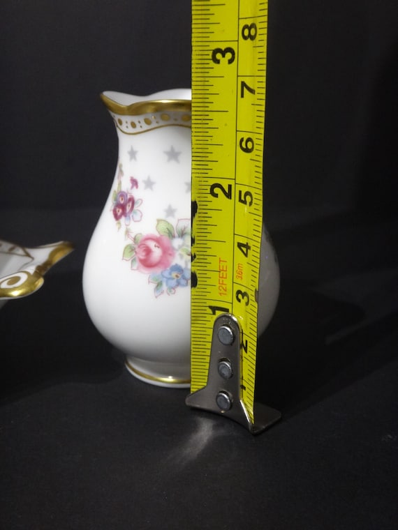 Royal Crown Derby, Royal Antoinette, Trinket Dish and Pot Vase