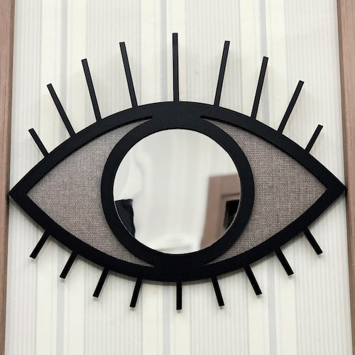 Evil Eye Wall Art With Mirrorlike Plexiglass Geometric Third Etsy