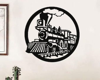 Great Pacific 1850 Wall Hanging, Train Wall Hanging, Railway Sign