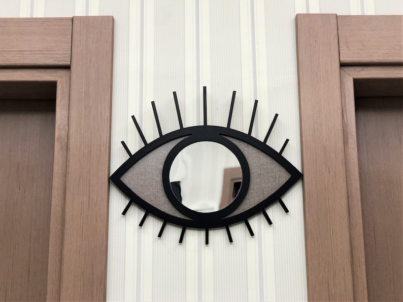 Evil Eye Wall Art With Mirrorlike Plexiglass Geometric Third Etsy