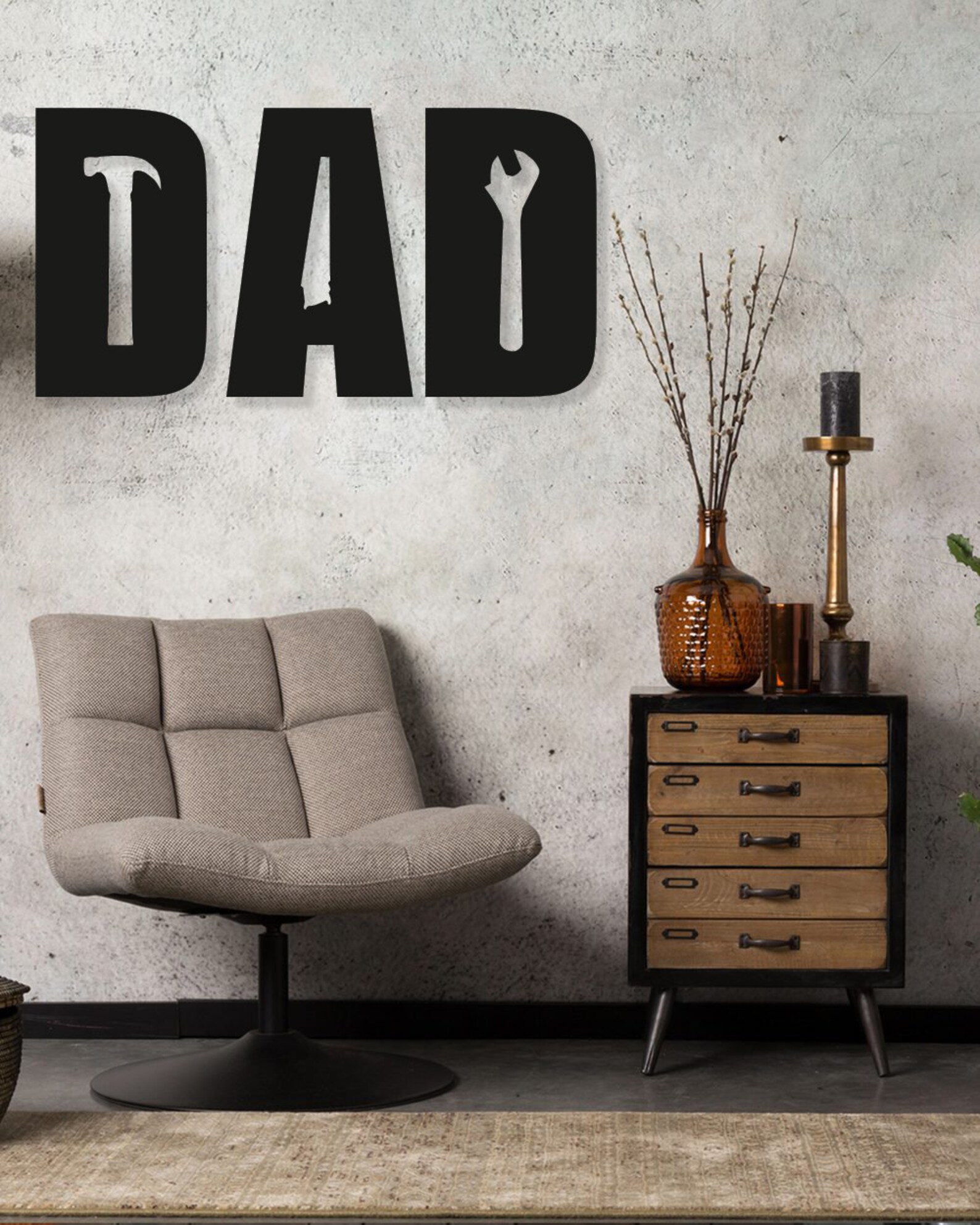 Father's Day Gift Wood Wall Art Wall Decor of Tools Dad - Etsy