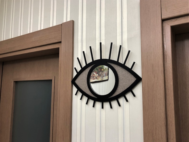 Evil Eye Wall Art With Mirrorlike Plexiglass Geometric Third Etsy