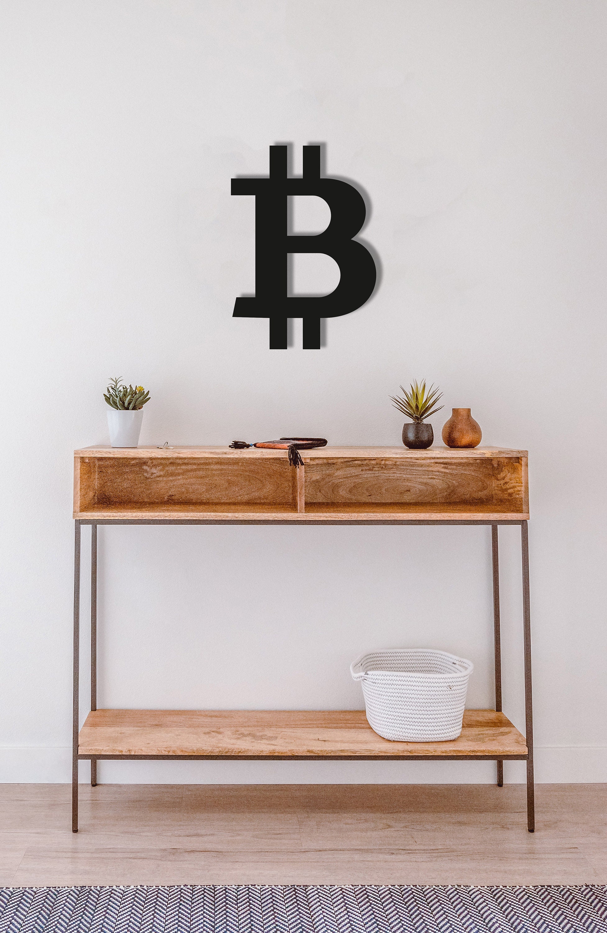 Bitcoin Wood Wall Art, Geometric Crypto Currency Wall Decor, Minimalist  Bitcoin Logo Sign Wooden Hanging - Etsy Australia