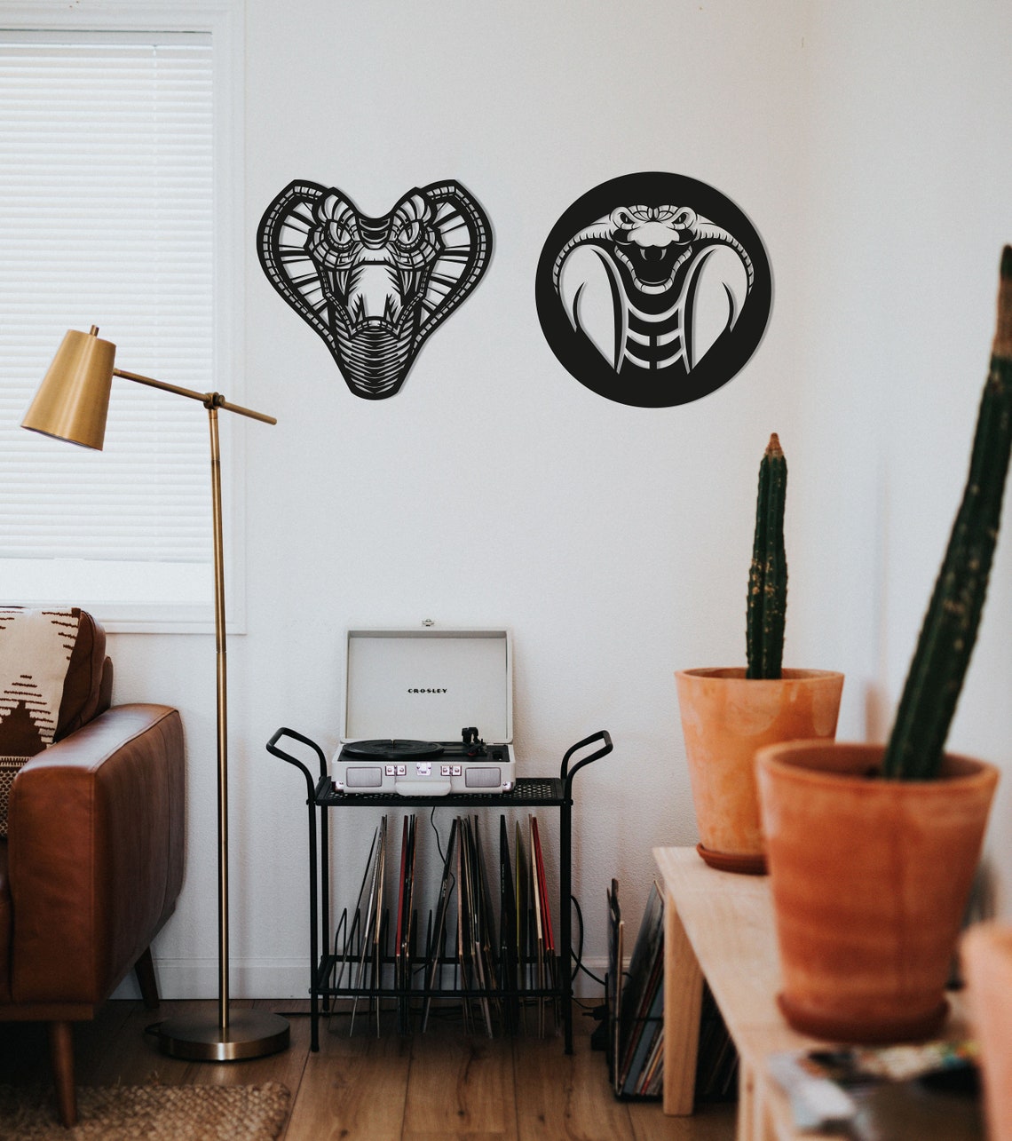 Cobra Snake Wood Wall Art Geometric Poisonous Wall Decor 3D | Etsy