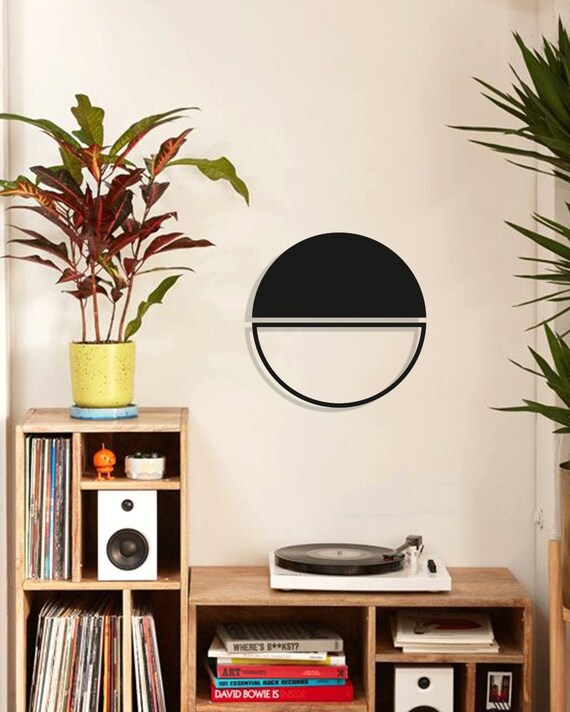 Minimalist Half Circle Wood Wall Art Geometric Minimal Circle Etsy