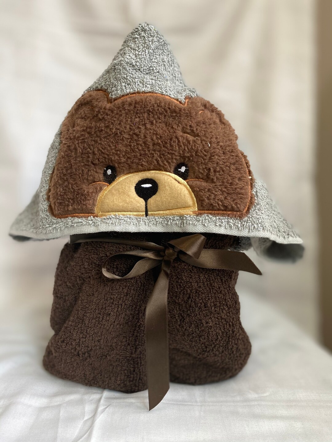 Teddy Bear Hooded Towel - Etsy