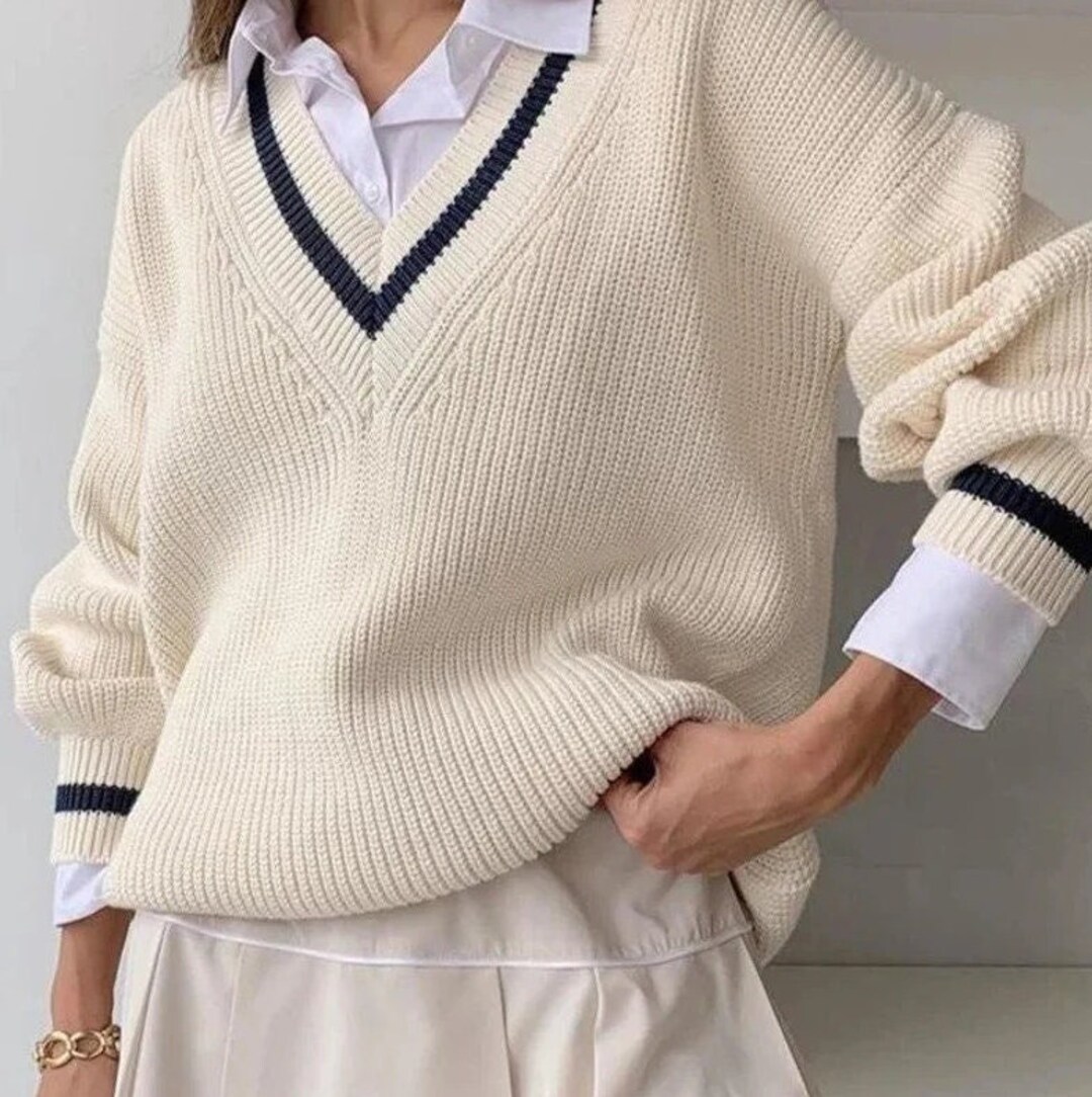 Oversized Knitted Grandpa Sweater / Streetwear / Harajuku / - Etsy