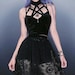 Women's Pentagram & Hollow Out Designed, Sexy, Black Bodycon, Cropped Halter Top / Streetwear / Gothicwear / Punkwear  / Ravewear 