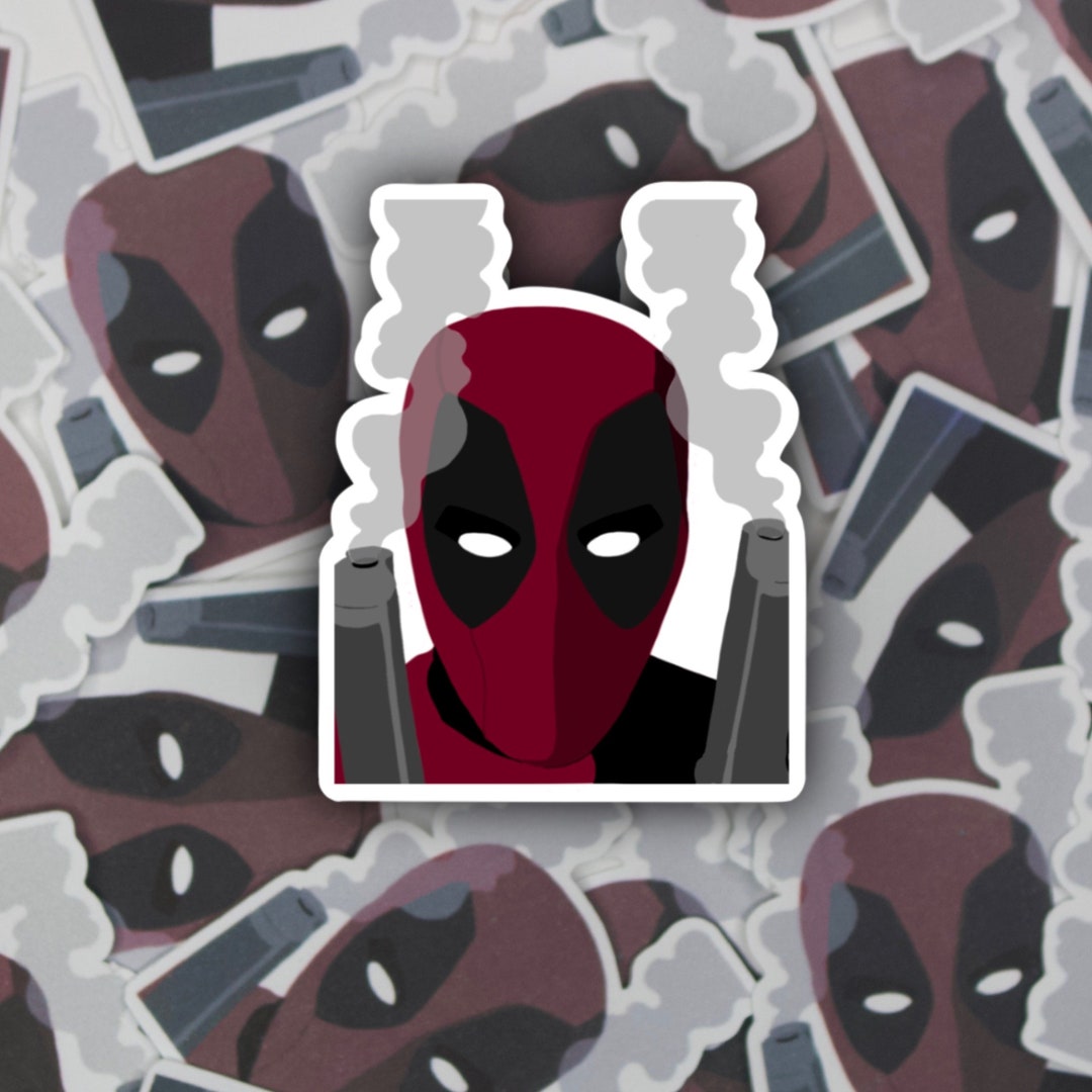 Deadpool Sticker Marvel Superhero Digital Art Sticker Personalization ...
