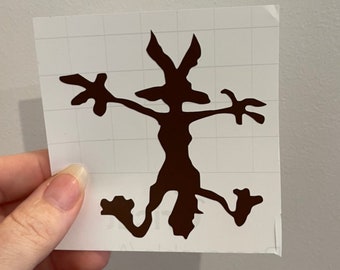 Coyote Splat Car Decal, Vinyl Decal