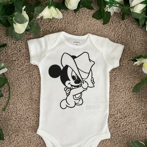 Custom Baby Mouse Cowboy Hat Baby/Toddler Bodysuit/Shirt