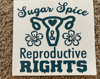 Sugar and Spice and Reproductive Rights Car Decal