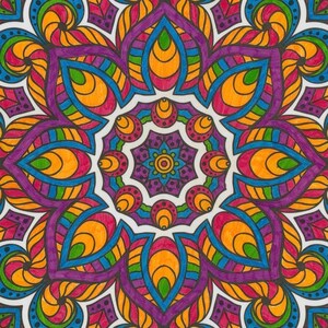 Rainbow Mandala - Digital
