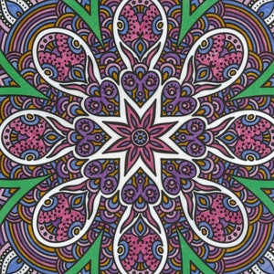 Space Garden Mandala - Digital