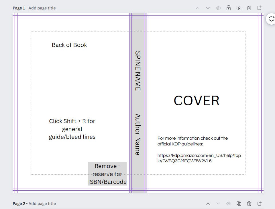 9 X 6 Book Cover Template KDP - Etsy